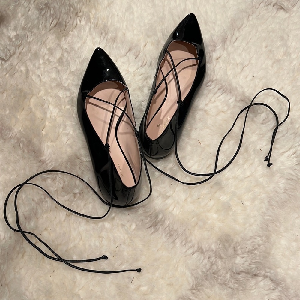 Kate Spade Black Patent Flats